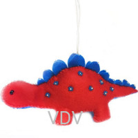 Декоративна іграшка з фетру ВДВ Динозаврик Стегі (ФН-85)