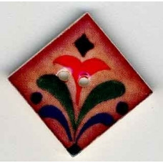 Гудзик Mill Hill керамічний Red Flower on Terracotta (87014)