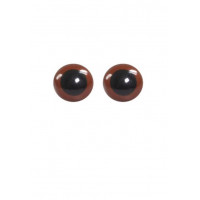 Оченята коричневі (14mm) пластик Only, в уп. 2 шт. (14 EYES brown)