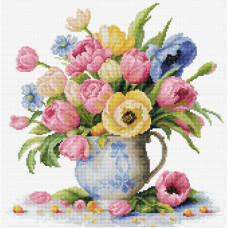 Набір для вишивання хрестиком Luca-S Букет тюльпанів (B7034)