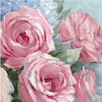Набір для вишивання хрестиком LETISTITCH Блідо-рожеві троянди (LETI 928)