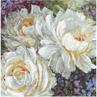 Набір для вишивання хрестиком LETISTITCH Білі троянди (LETI 930)