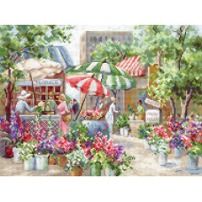 Набір для вишивання хрестиком LETISTITCH Квітковий ринок (LETI 978)