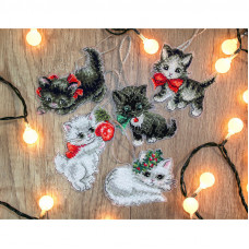 Набір для вишивання хрестиком LETISTITCH Іграшки Різдвяні кошенята (LETI 987)