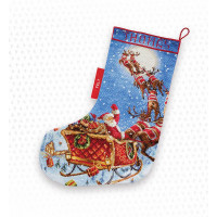 Набір для вишивання хрестиком LETISTITCH Різдвяний чобіток Олені вже в дорозі (LETI 989)