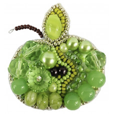 Набір для виготовлення брошки Crystal Art Зелене яблуко (БП-256)