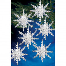 Набір для створення ялинкових прикрас Beadery Снігові зірки (BOK 7282)