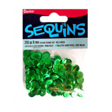 Паєтки зелені Darice Cupped Sequins 8mm 200/Pkg (1004460)