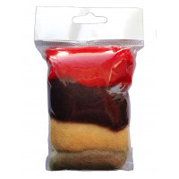 Набір вовни для валяння Лавка Художника №27 БЕЖЕВО-КОРИЧНЕВІ ТОНИ (МШ-NK-027R)