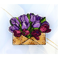 Набір для вишивання магніту Кольорова Букет тюльпанів (М-003)