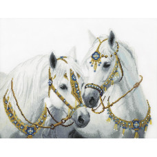 Набір для вишивання хрестиком Чарівна мить Весільні коні (М-426)
