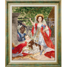 Набір для вишивання хрестиком Золоте руно Портрет Волконських дітей з арапом (МК-067)