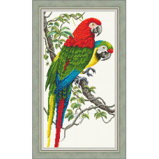 Набір для вишивання хрестиком Зроблено з любов'ю Папуги Ара (Ж - 10)