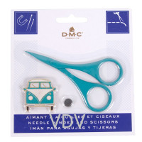 Набір аксесуарів для рукоділля (ножиці + магнітний тримач для голки), бірюзовий, DMC (U2362/5)